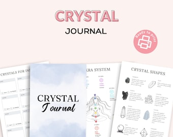 Druckbare Crystal Journal | Chakra Heilung, Grids, Affirmationen (PDF)