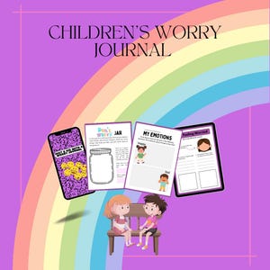 Worry Journal for Kids Printable – 20+ Pages of Coping Tools & Feelings Prompts – Anxiety Workbook – Digital Download PDF