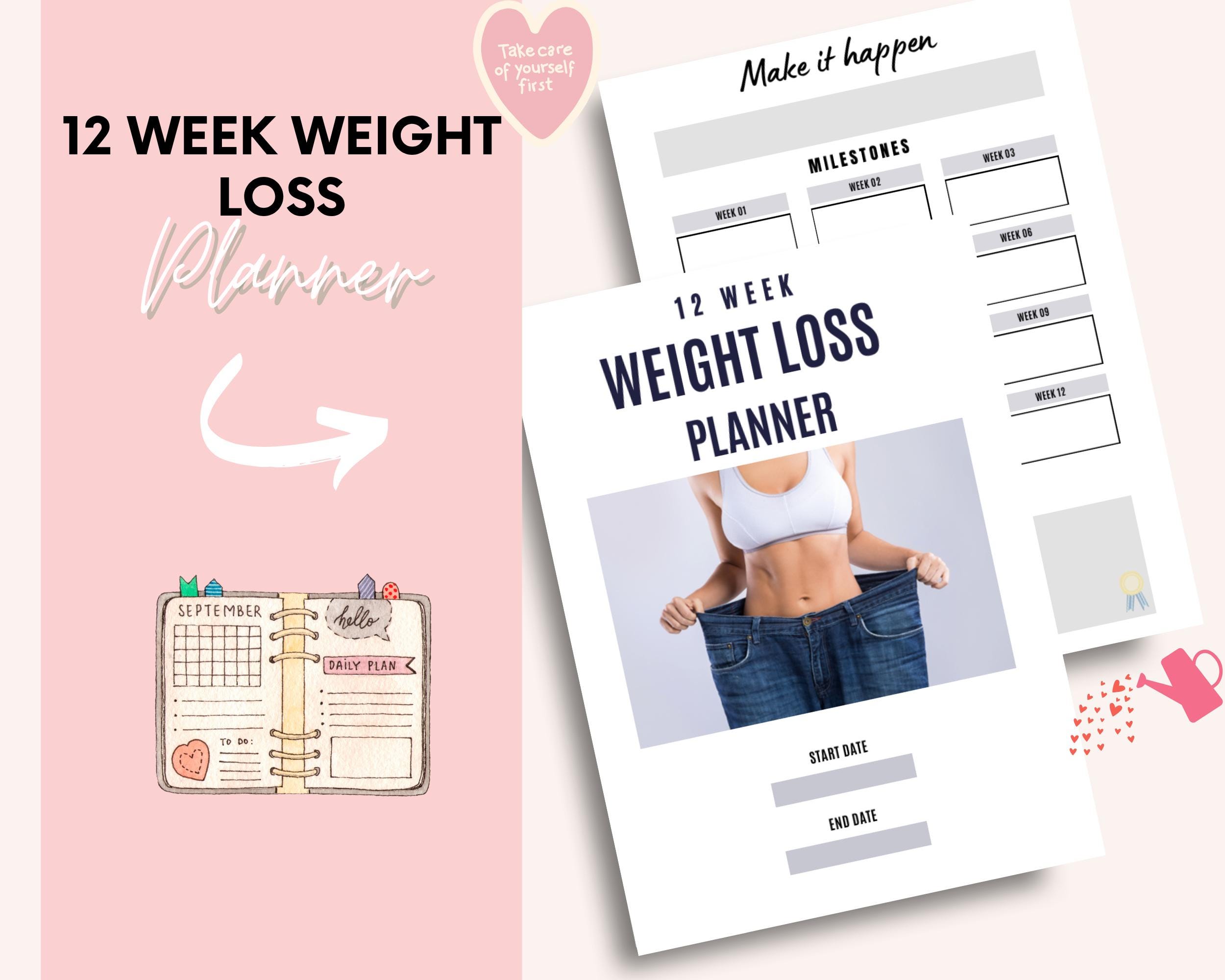 12-week Weight Loss Planner | Fitness, Nutrition, Habit Tracker (PDF ...