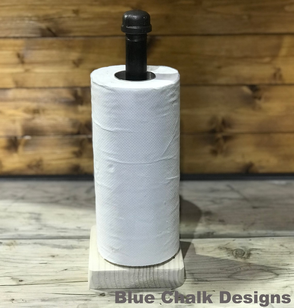 Urban Industrial Kitchen Roll Holder With Reclaimed Wooden - Etsy UK