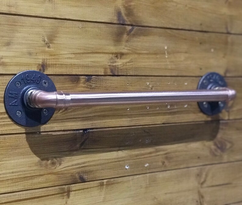 Urban Industrial Towel Rail Pure Copper Multiple Sizes Etsy UK