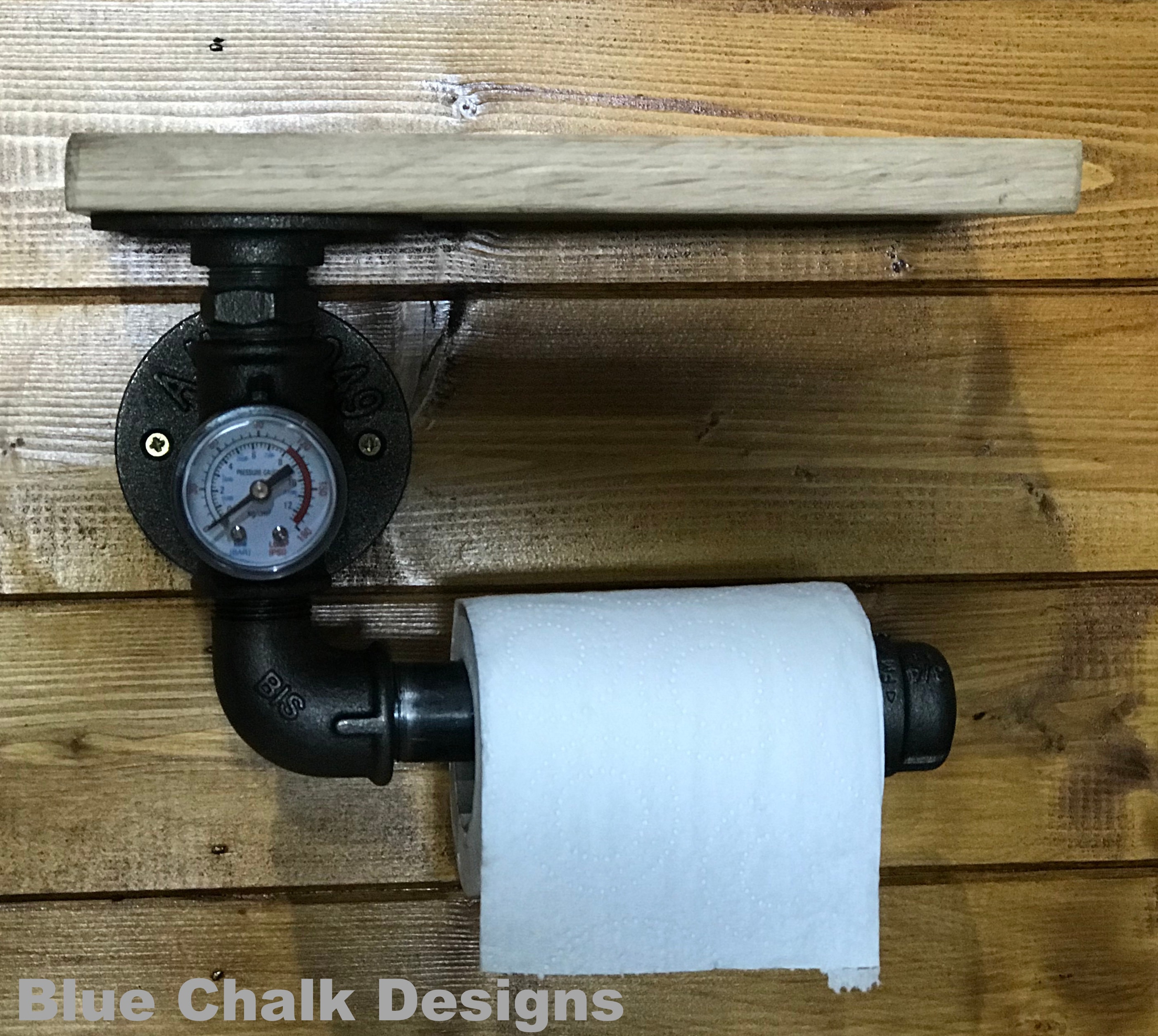 Urban Industrial Toilet Roll Holder With Shelf Pressure Gauge urban-industrial-toilet-roll-holder-with-shelf-pressure-gauge
