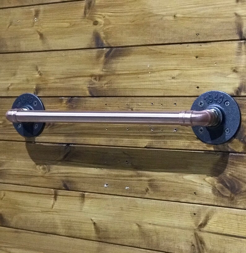 Urban Industrial Towel Rail Pure Copper Multiple Sizes Etsy UK