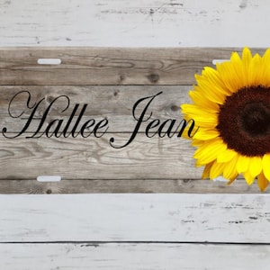 Sunflower License Plate