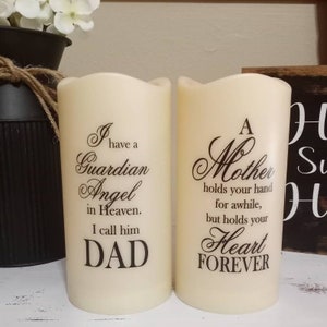 Mother/Father Memorial Candle/Flameless LED Candle