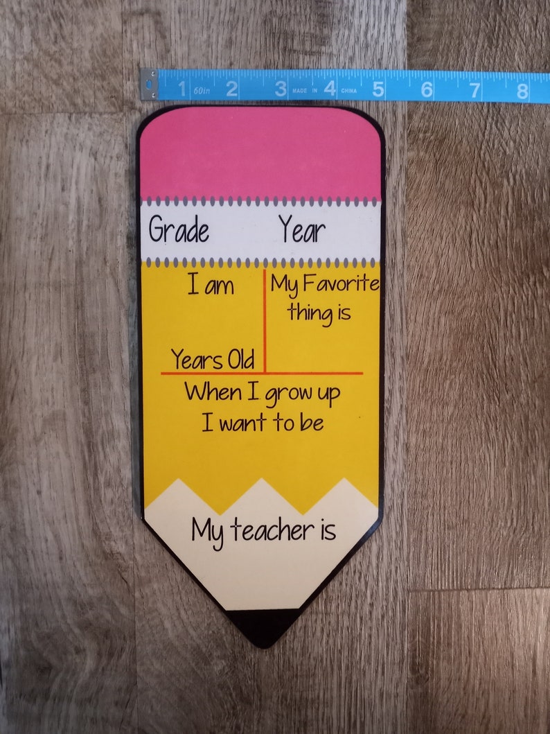 First Day of School Pencil Sign: Dry Erase MDF Board - Etsy