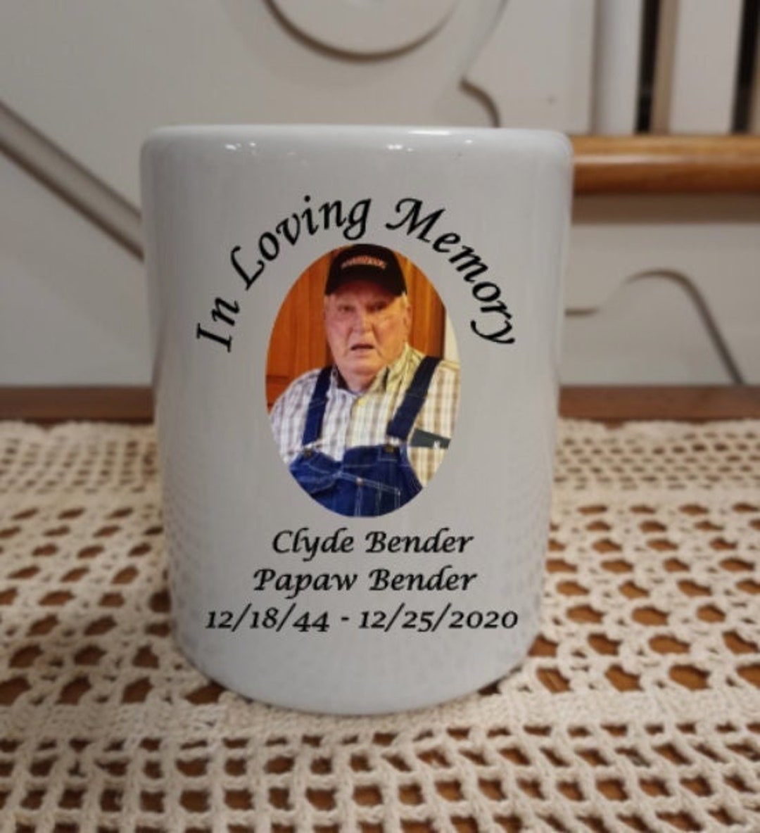 In Loving Memory Candle Holder With Photo/ Memorial Candle/ Etsy