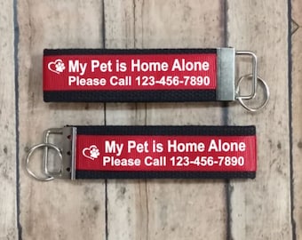 Pet Alone Safety Keychain