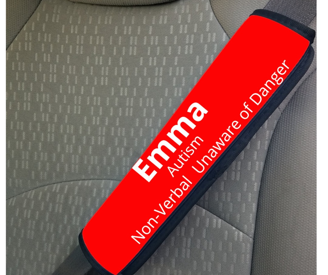 Medical Warning Seat Belt Covers/ Personalized Medical Seat Belt Cover