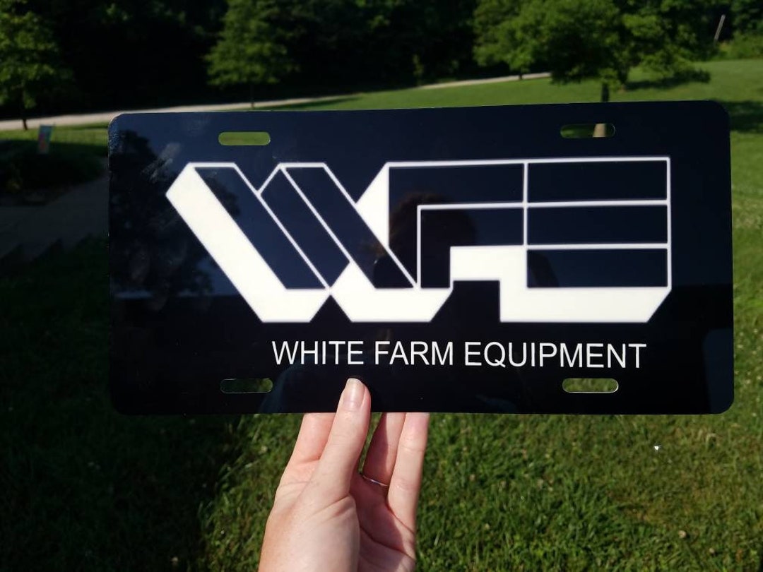 Tractor License Plate/white Farm Equipment/wfe Etsy