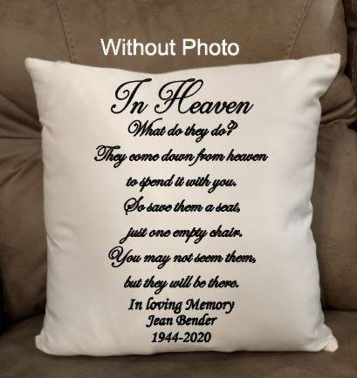 In Memory Pillow Case/ Pillow Case/Pillow Cover/In Heaven Poem Etsy.de