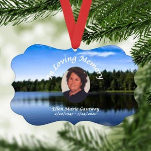 Lake Memorial Ornament/Funeral Gift/Personalized Ornament/Lake Ornament