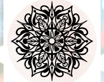 Download Half mandala svg | Etsy