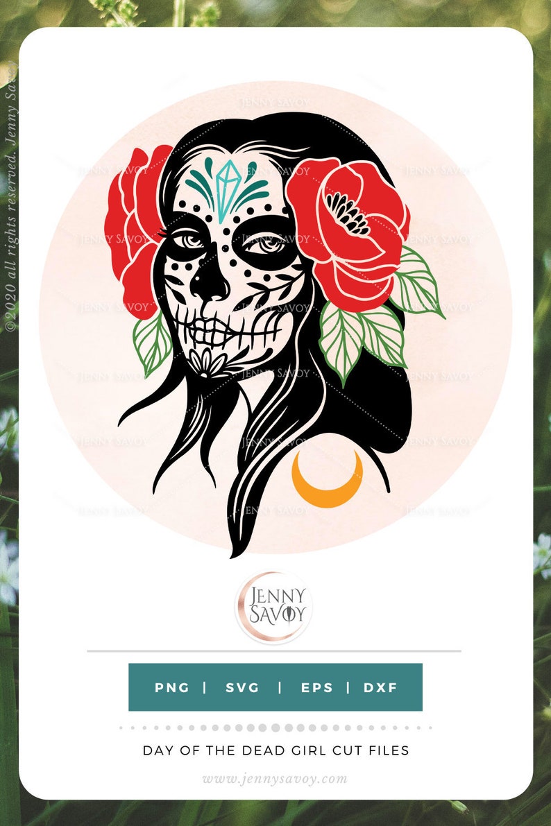 Download Sugar Skull Girl Layered SVG Cutting Files Woman Calavera ...