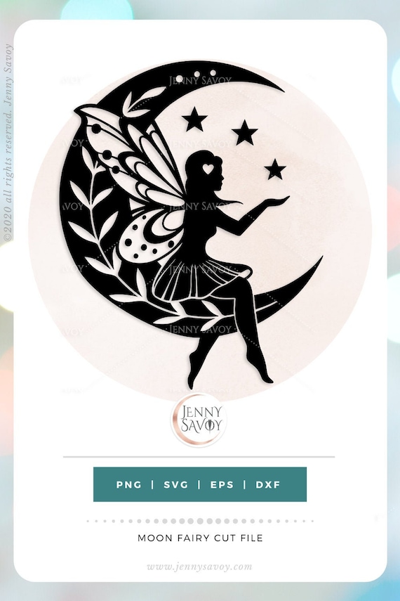 Download Moon Fairy Svg Cutting File Transparent Png Moon Fairy Etsy