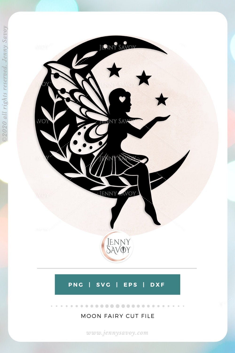 Moon Fairy Svg Cutting File Transparent Png Moon Fairy Etsy