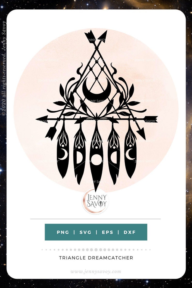 Download Triangle Dreamcatcher svg with Crescent Moon Arrows Moon ...