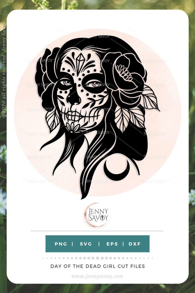 Sugar Skull Girl Layered SVG Cutting Files Woman Calavera ...