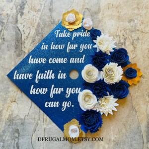 Graduation Cap Topper | Graduation Cap Decor | Cap Topper | Graduation Cap Design | Flower Graduation Cap | Grad Cap Topper