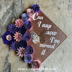 Graduation Cap Decor |  Graduation Cap Topper | Cap Topper | Nursing Graduation Cap | Flower Graduation Cap | Grad Cap Topper