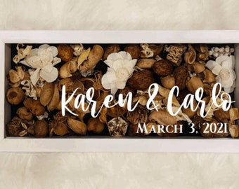Wedding Shadow Box With Names And Date