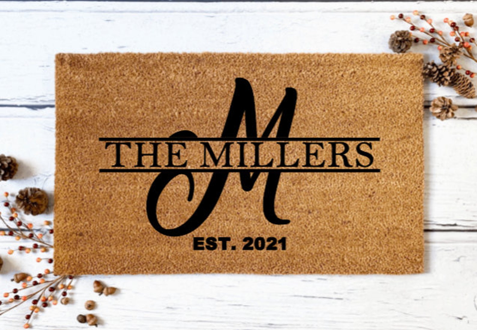 Personalized Doormat Monogram Door Mat Last Name Doormat Etsy