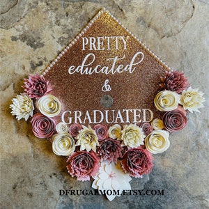 Graduation Cap Decor |  Graduation Cap Topper | Cap Topper | Nursing Graduation Cap | Flower Graduation Cap | Grad Cap Topper
