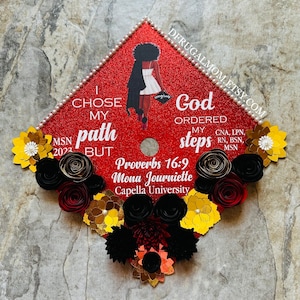 Graduation Cap Decor |  Graduation Cap Topper | Cap Topper | Nursing Graduation Cap | Flower Graduation Cap | Grad Cap Topper