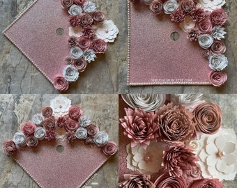 Graduation Cap Decor |  Graduation Cap Topper | Class 2024 | Cap Topper | Nursing Graduation Cap | Flower Graduation Cap | Grad Cap Topper