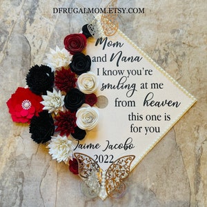 Graduation Cap Topper, Graduation Cap Decor, Grad Cap Topper, Grad Cap Decoration, Graduation Cap Design, Flower Graduation Cap, Custom Cap
