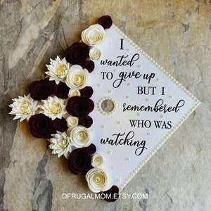 Graduation Cap Decor |  Graduation Cap Topper | Cap Topper | Nursing Graduation Cap | Flower Graduation Cap | Grad Cap Topper