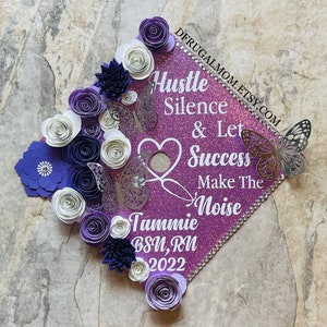 Graduation Cap Decor |  Graduation Cap Topper | Class 2022 | Cap Topper | Graduation Cap Design | Flower Graduation Cap | Grad Cap Topper