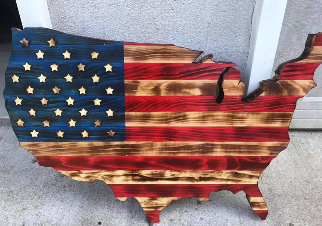 Handcrafted Wooden USA MAP Etsy