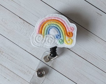 Bobine de badge arc-en-ciel, bobine de badge d'infirmière, bobine de badge de médecin, bobine de badge mignon, bobine de badge rétractable, bobine de badge LGBTQ, bobine de badge de fierté, pièce d'identité