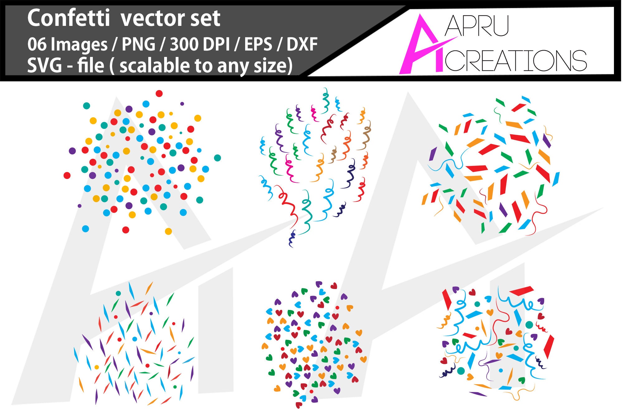 Colorful Confetti Streamers Pattern SVG Birthday Party Confetti Svg  Scattered Confetti Svg Cut Files for Cricut Sublimation Transfer Png -   Finland