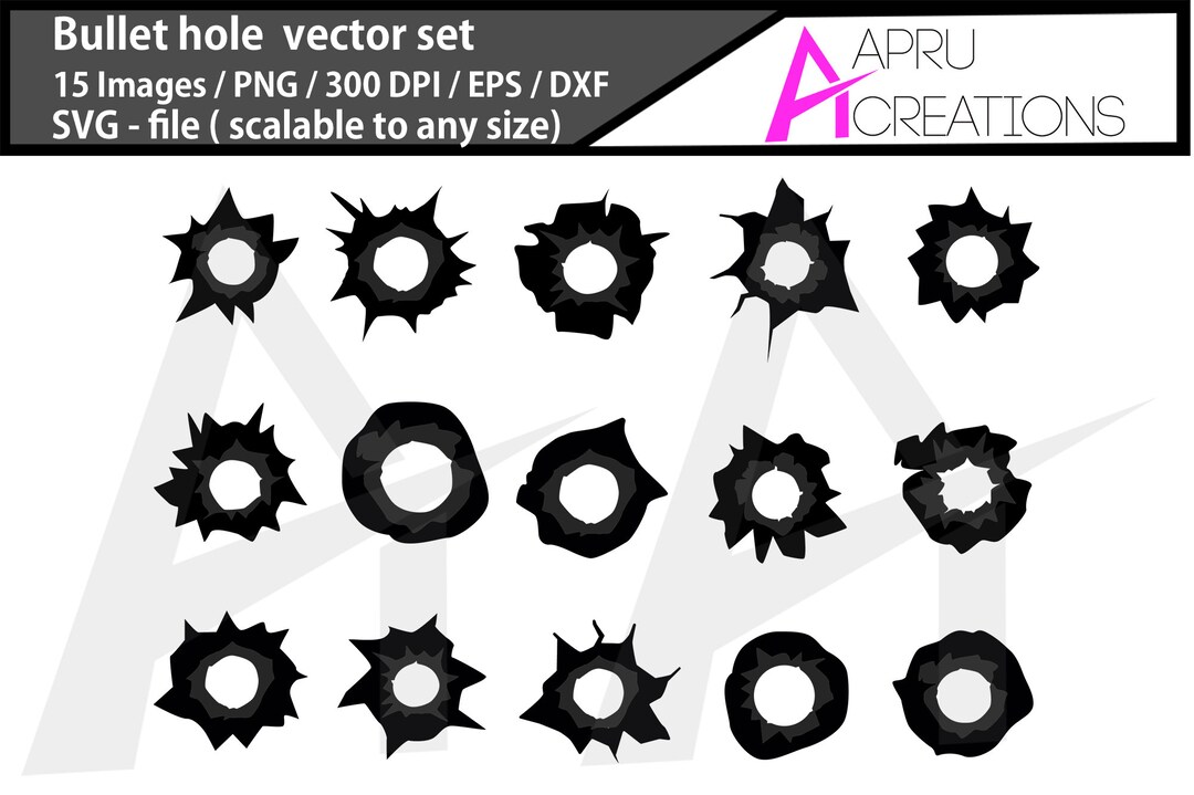 Bullet Hole Svg Etsy