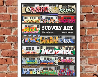 Subway Art Inspired Digitally Remastered Graffiti Poster, Wall Hanging Decor, Stylish Urban Print, New York Subway Design