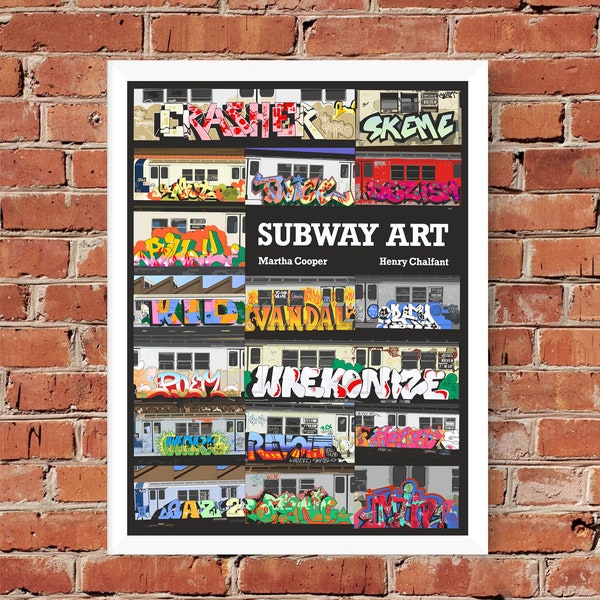 Subway Art Inspired Digitally Remastered Graffiti Poster, Wall Hanging Decor, Stylish Urban Print, New York Subway Design