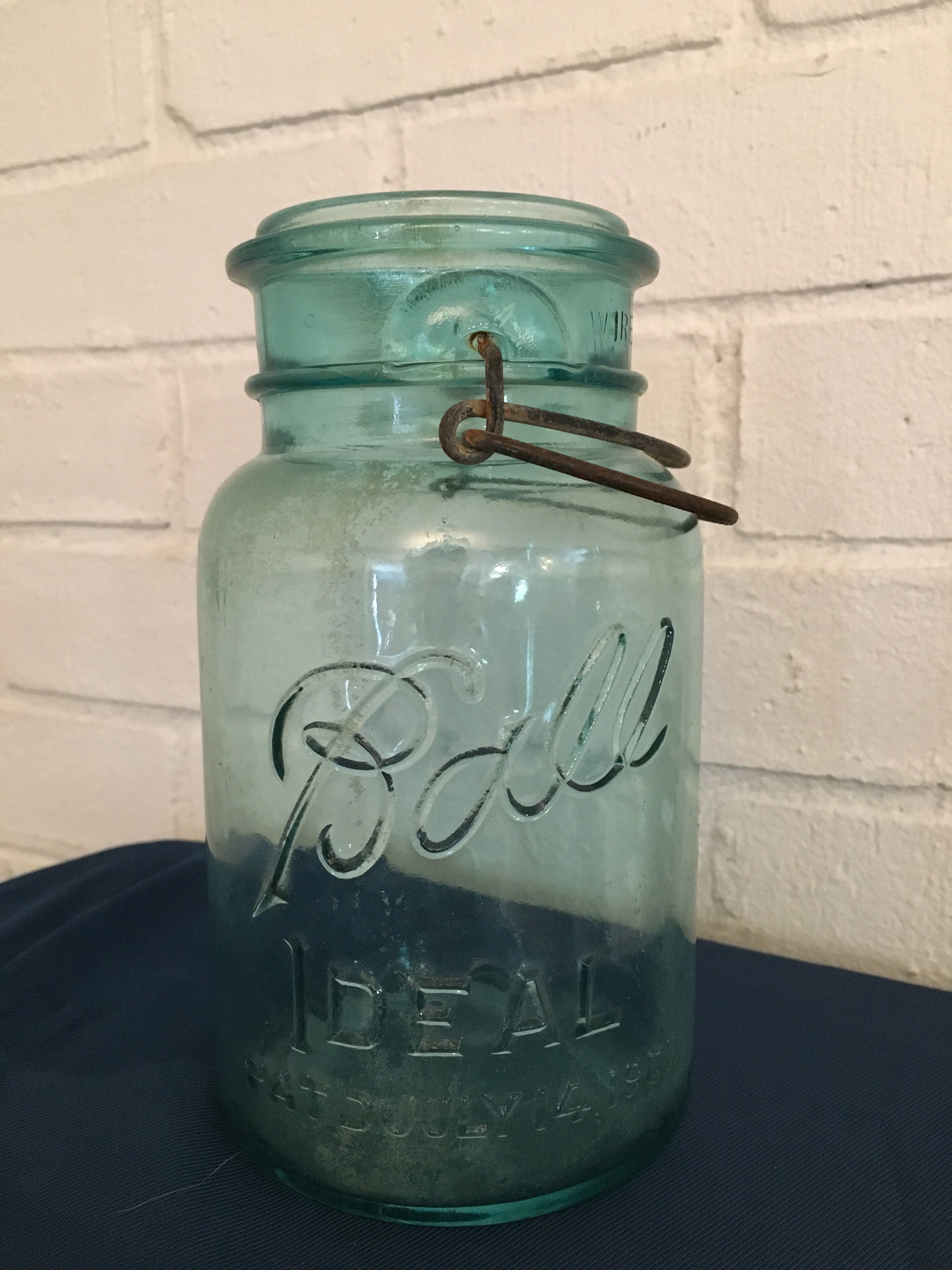 Antique Ball Jar 3 IDEAL No Lid Blue Canning Jar Etsy