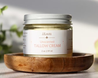 Unscented Tallow Cream: Tallow Skincare (2 oz | 59 ml)