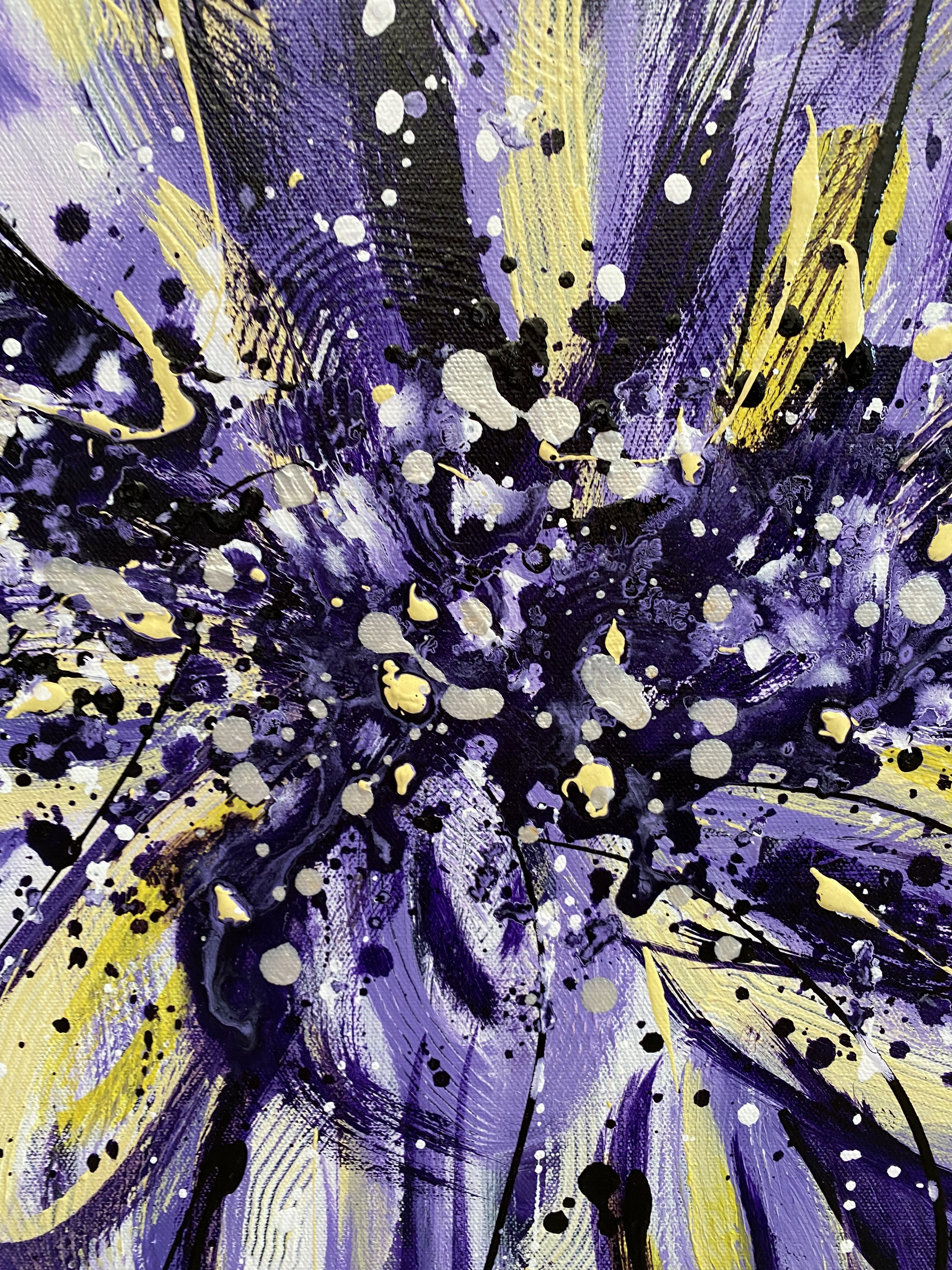 Purple PaintingLarge Abstract Painting On Canvas Acrylic Etsy