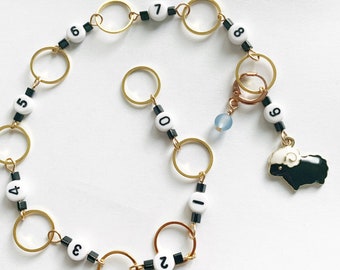 Contatore di righe per maglieria a forma di pecora, conta-righe a catena per maglieria, regalo per un magliaio
