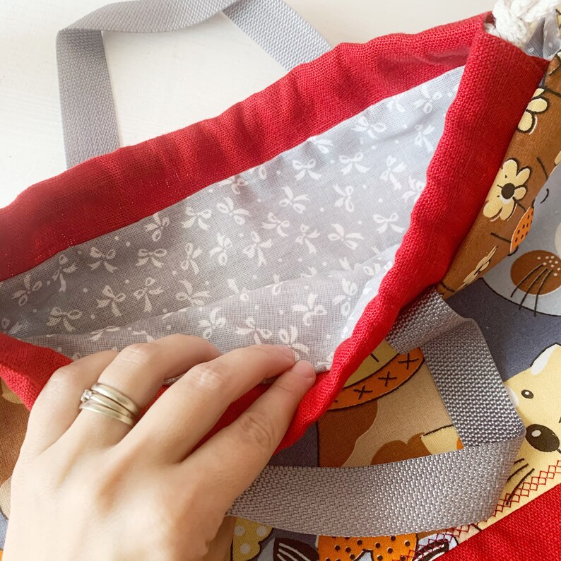 Knitting project bag arm knitting tote on the go yarn Etsy