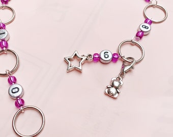 Chain row counter for knitting