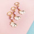 Stitch markers, cow stitch Set of 3  stitch marker for knitting with  charms , gift for a knitter , progress keepers product logo