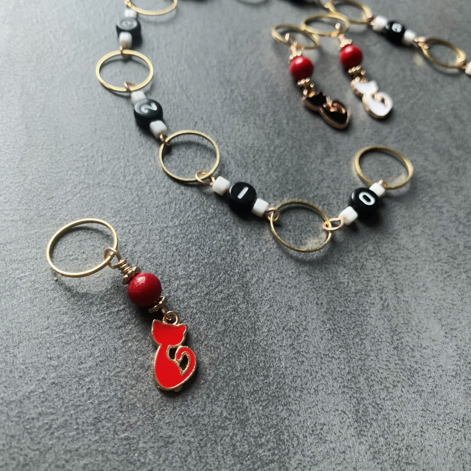 Cat chain row counter chain row counter for knitting | Etsy