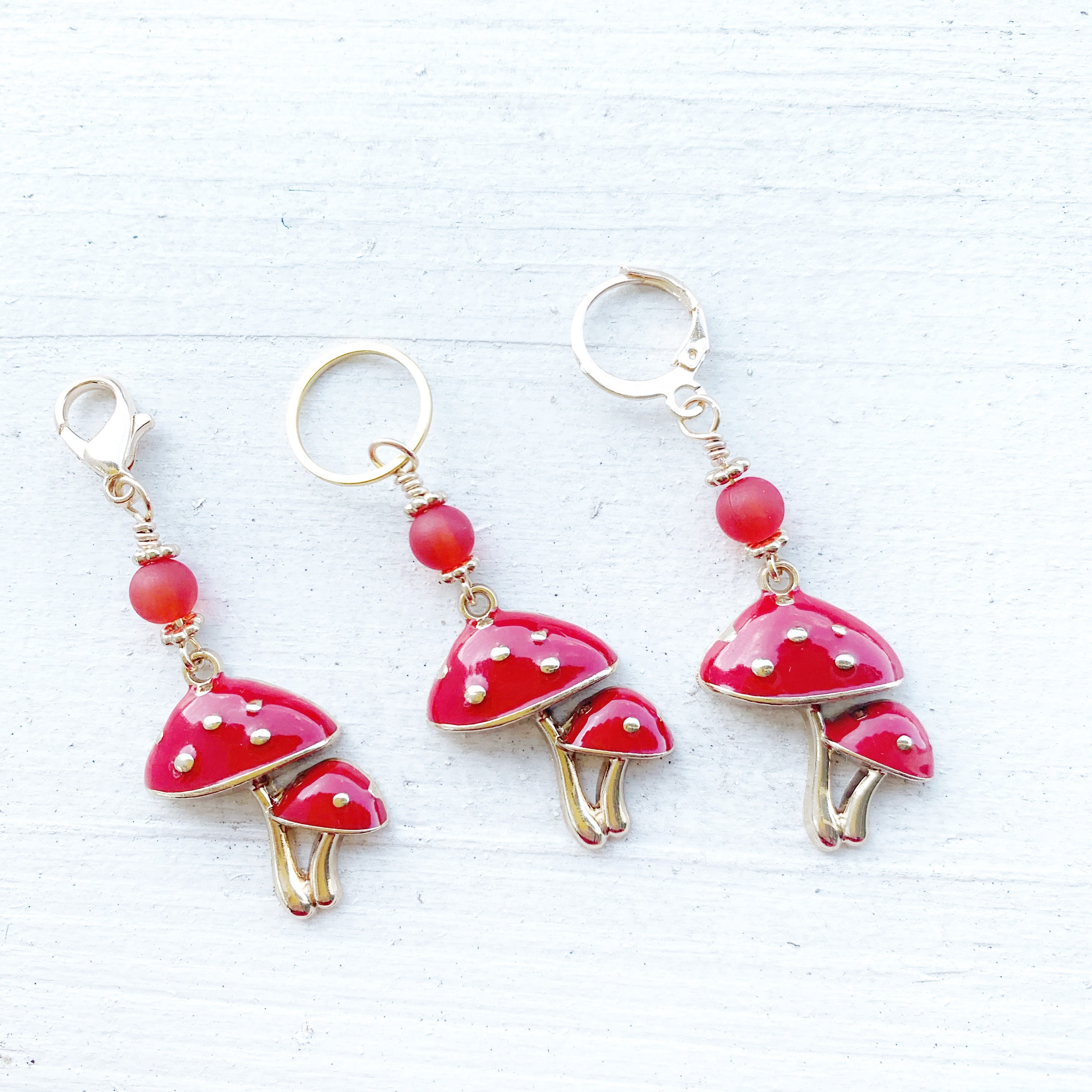Mushroom stitch marker stitch marker for knitting or Etsy