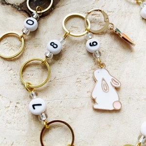 Rabbit Knitting row counter, Chain row counter for knitting, symbol 2023, christmas gift, gift for a knitter