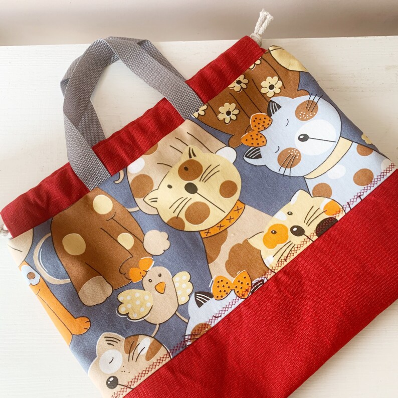 Knitting project bag arm knitting tote on the go yarn Etsy