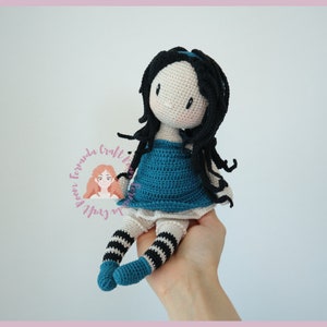 Amigurumi Pattern English Blue Doll crochet doll cute soft image 3